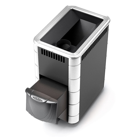 Печь TMF Тунгуска Inox, дверца антрацит, антрацит, нерж.вставки