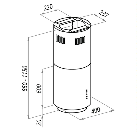Вытяжка кухонная Maunfeld  LEE 390 белый