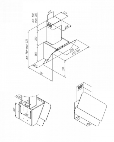 Вытяжка кухонная Maunfeld  LONDON 50 темно бежевый