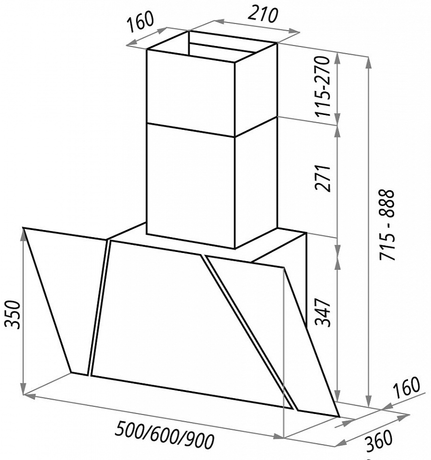 Вытяжка кухонная Maunfeld  SEVERN 50 белый