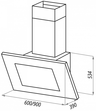 Вытяжка кухонная Maunfeld  SUITE D 60 белый