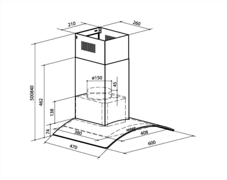 Вытяжка кухонная LEX PARIS N 600 INOX
