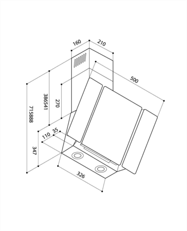 Вытяжка кухонная LEX SELENA 500 WHITE