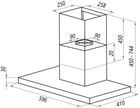 Вытяжка кухонная LEX T 600 WHITE