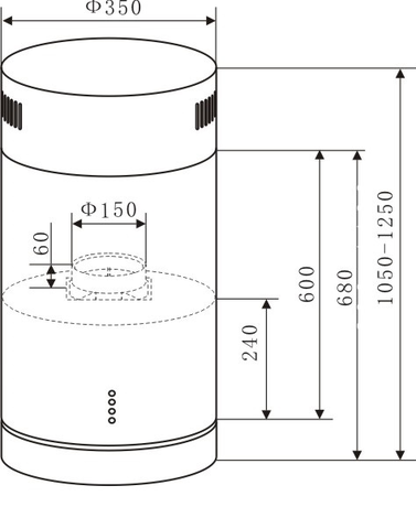 Вытяжка кухонная LEX TUBO ISOLA 350 INOX