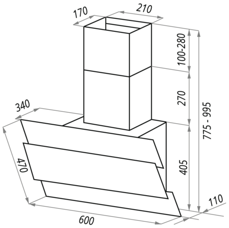 Вытяжка кухонная Maunfeld  TOWER LUX 60 белый