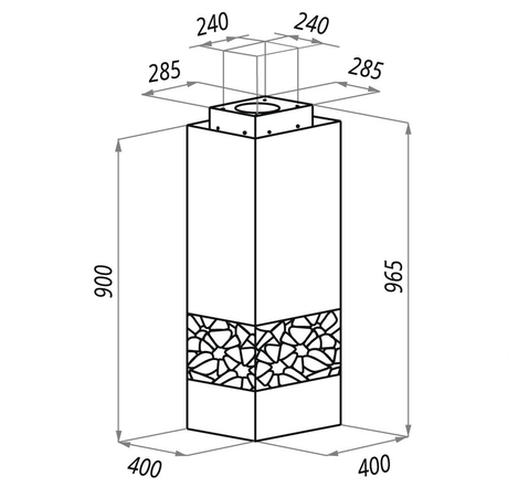 Вытяжка кухонная Maunfeld  WEAR 40 черный
