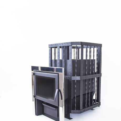 Печь НМК  КАТУНЬ с панорамным стеклом 