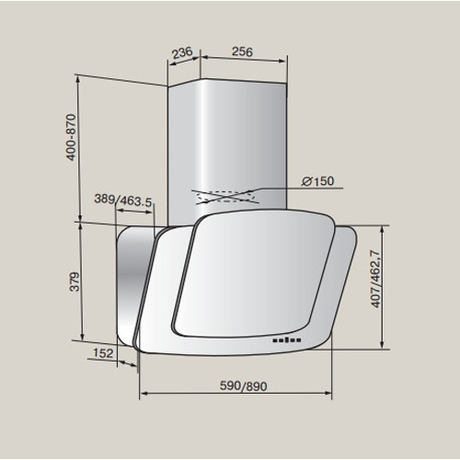 Вытяжка кухонная Teka  DCA 90 WHITE
