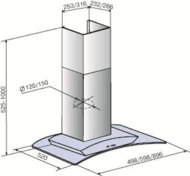 Вытяжка кухонная Teka  NCA 60 BLACK