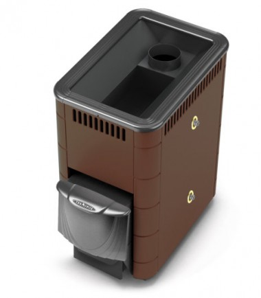 Печь TMF ТУНГУСКА XXL шоколад, короткий топливный канал, т/обменник