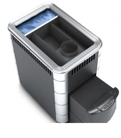 Печь TMF Компакт Inox, бак, антрацит, нерж.вставки