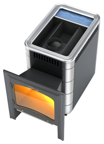 Печь TMF Компакт Витра, бак, антрацит, нерж.вставки