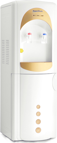 Кулер Aqua Work 28L-B/B бело-золотистый