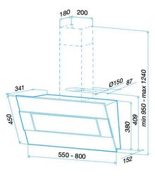 Вытяжка кухонная Best  Iris FPX 55 черный