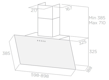 Вытяжка кухонная Elica SHIRE BK/A/90