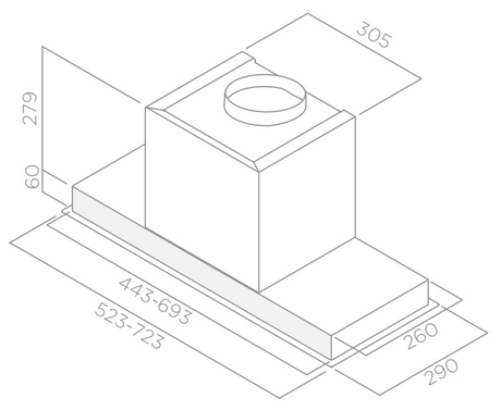 Вытяжка кухонная Elica HIDDEN HT IXGL/A/90