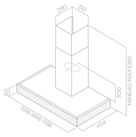 Вытяжка кухонная Elica TOP SENSE IXBL/F/60