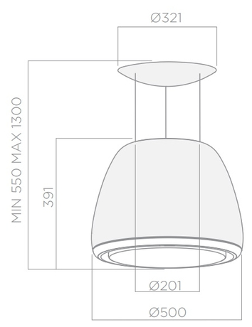 Вытяжка кухонная Elica EDITH SENSE ROCK/F/50