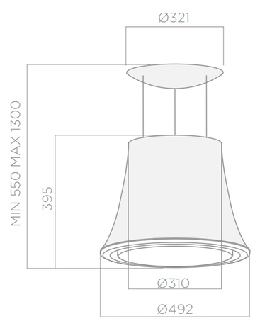 Вытяжка кухонная Elica AUDREY SENSE ROCK/F/50