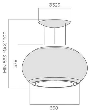 Вытяжка кухонная Elica INTERSTELLAR BL/F/65