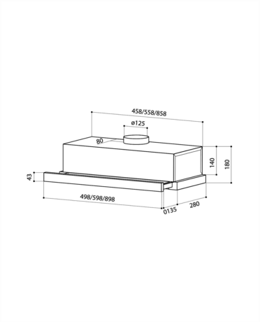 Вытяжка кухонная LEX INBOX BL 500 BLACK