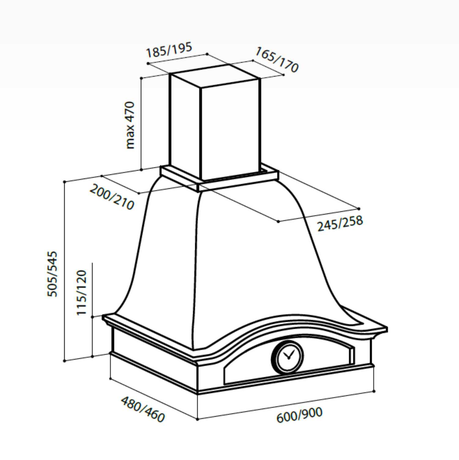 Вытяжка кухонная LEX PALERMO 900 WHITE