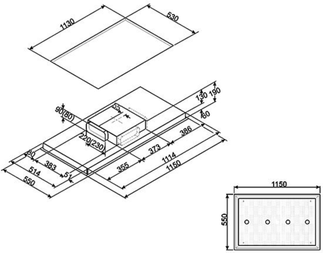 Вытяжка кухонная Smeg KSC120B