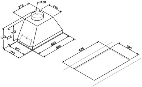 Вытяжка кухонная Smeg KSG52B