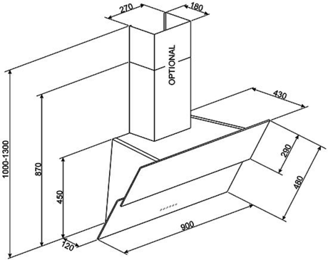 Вытяжка кухонная Smeg KSVV90NX
