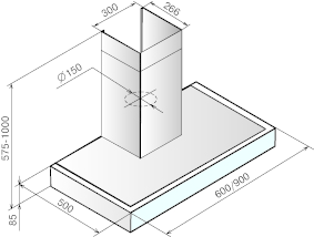 Вытяжка кухонная Teka  DPA GLASS 60 WHITE