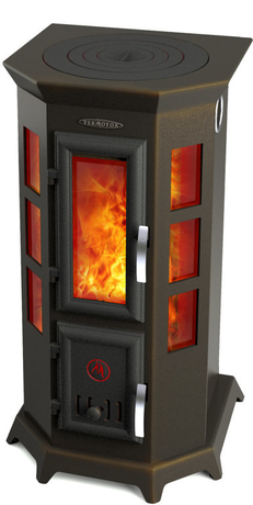 Печь TMF Статика Секста черная бронза