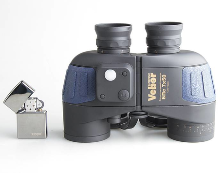 Бинокль Veber БПс 7x50 WP плавающий, с компасом