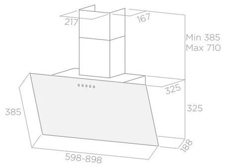 Вытяжка кухонная Elica SHIRE BL/A/90