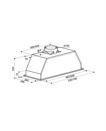 Вытяжка кухонная LEX GS BLOC ECO 600 INOX