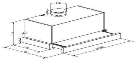 Вытяжка кухонная LEX HUBBLE 500 IVORY