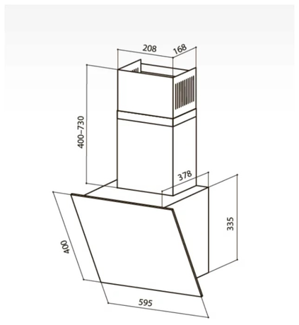 Вытяжка кухонная LEX TOUCH 600 WHITE