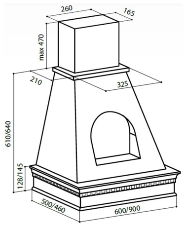Вытяжка кухонная LEX ANCONA 600 IVORY