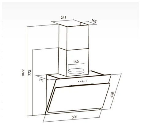 Вытяжка кухонная LEX GLASS 600 BLACK