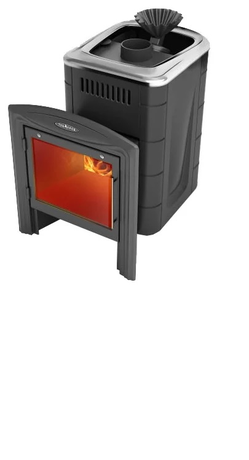 Печь TMF  Гейзер мини 2016 Inox витра ЗК антрацит