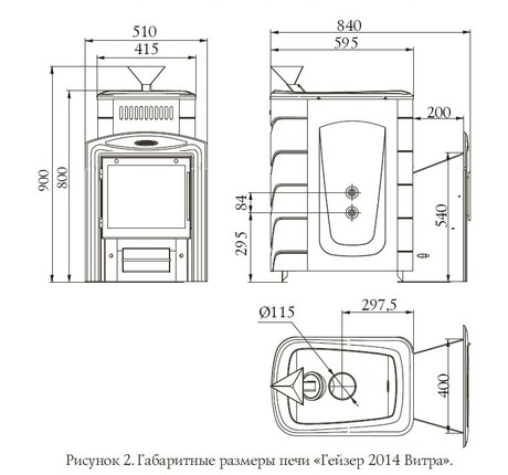 Печь TMF Гейзер 2014 сarbon витра ЗК терракота