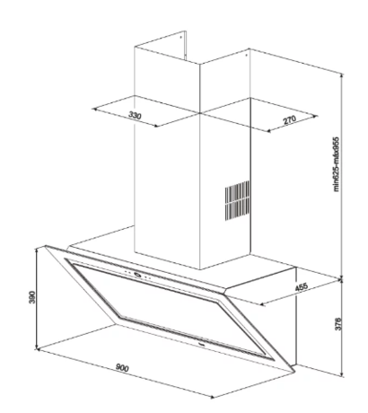 Вытяжка кухонная Teka  QUADRO DLV 985 B