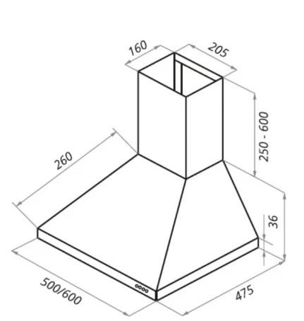 Вытяжка кухонная Maunfeld  Line 60 белый