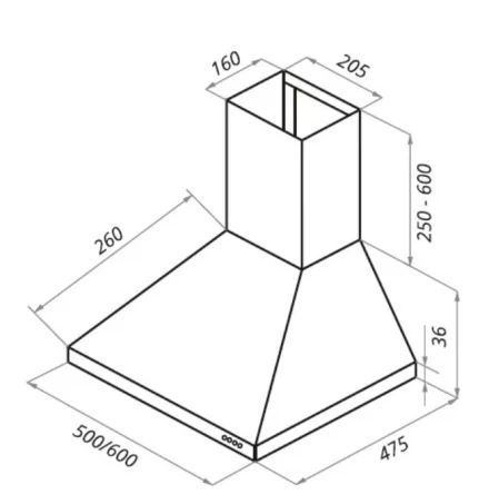 Вытяжка кухонная Maunfeld  Line 50 белый