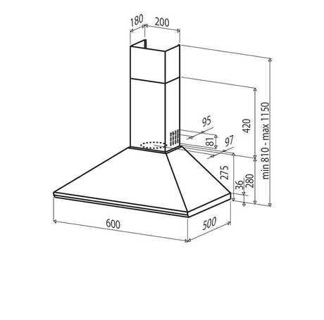 Вытяжка кухонная Best  WIN 60 WH
