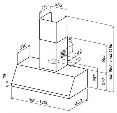 Вытяжка кухонная Best  CANAZEI 90 RUST