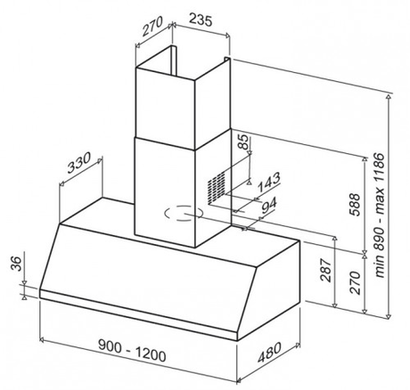 Вытяжка кухонная Best  CANAZEI 120 RUST