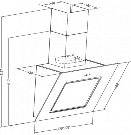 Вытяжка кухонная LEX LUNA 600 IVORY