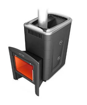 Печь TMF Тунгуска 2017 Inox Витра ТО антрацит