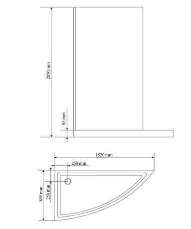 Душевое ограждение Wasserfalle W-457 L